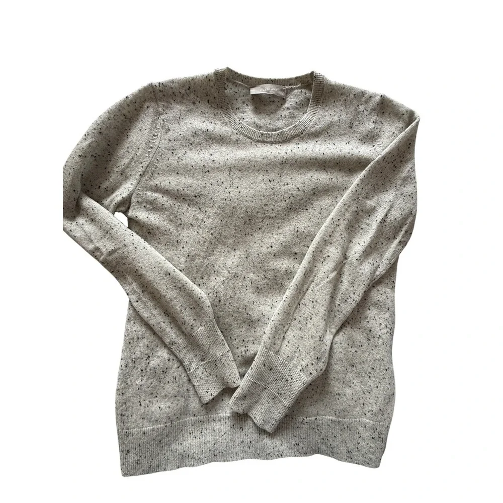 Everlane Cashmere Crewneck‎ Sweater Oatmeal Donegal Speckled Beige Womens Small